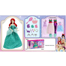 Лялька з аксесуарами 91061 D (18) висота 30 см, діадеми, сережки, намиста, сумочка, гребінець, сукні, туфлі, в коробці