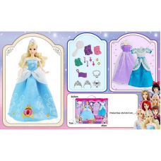 Лялька з аксесуарами 91062-2 (24/2) висота 30 см, діадеми, сережки, намиста, сумочка, гребінець, сукні, туфлі, в коробці