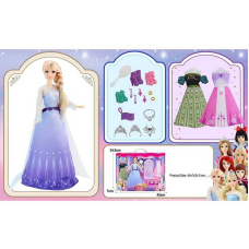 Лялька з аксесуарами 91062-6 (24/2) висота 29см, гумова голова, верхні кінцівки на шарнірах, 2 сукні, 3 пари взуття, гребінець, корона, в коробці