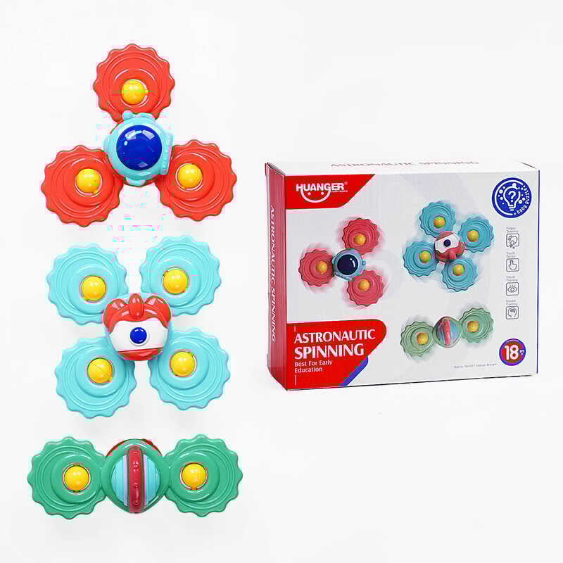 Брязкальце-спінер НЕ 0108 (72) 3 спінери, на присосках, в коробці