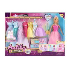 Лялька з гардеробом 616239 (18) висота - 29,5 см, рухомі кінцівки, прошите волосся, 7 суконь, взуття, аксесуари, в коробці
