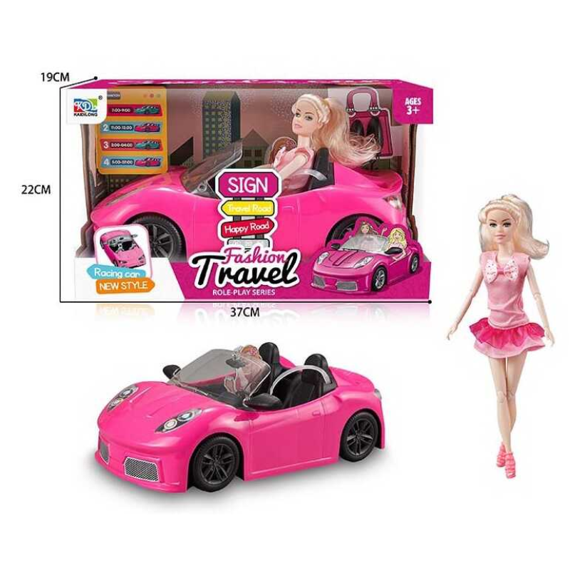 Лялька К 006 (18) машина на батарейках, мелодія, в коробці