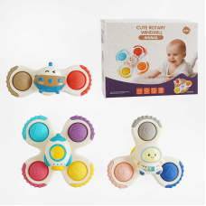 Брязкальце-спіннер B 20 B (72) 3 штуки, сімпл дімпл, на присосці, в коробці