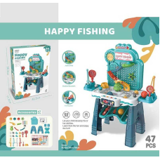 Ігровий столик 8139 (8) “Весела риболовля”, висота 66 см, 32 аксесуари, підсвічування, озвучування англійською, мелодії, в коробці