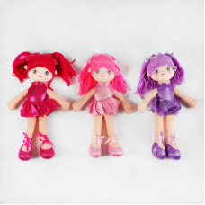 Лялька м`яка M 16633 (120) 3 кольори, висота 38 см, ВИДАЄТЬСЯ ТІЛЬКИ МІКС ВИДІВ