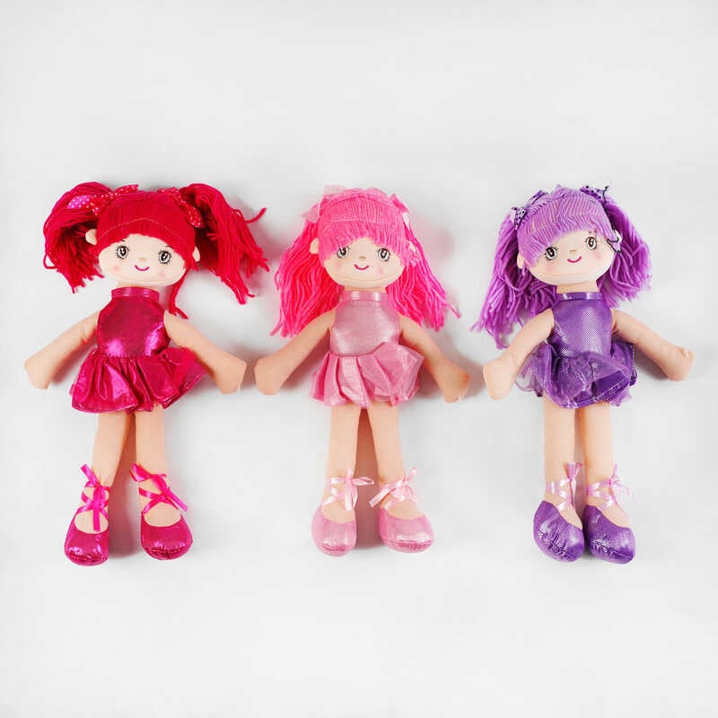 Лялька м`яка M 16633 (120) 3 кольори, висота 38 см, ВИДАЄТЬСЯ ТІЛЬКИ МІКС ВИДІВ