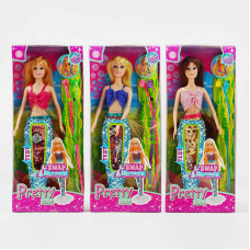 Лялька МЕ 002 (120/2) “Русалонька“, 3 види, 2 кольорових пасма, у коробці, ВИДАЄТЬСЯ ТІЛЬКИ МІКС ВИДІВ