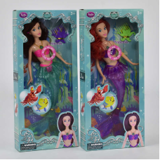 Лялька-русалка 835 (96/2) 2 види, світло, звук, в коробці