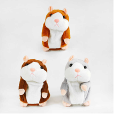 М`яка іграшка C 61330 (120) 3 кольори, хом’як, повторюшка, на батарейках, ВИДАЄТЬСЯ ТІЛЬКИ МІКС ВИДІВ