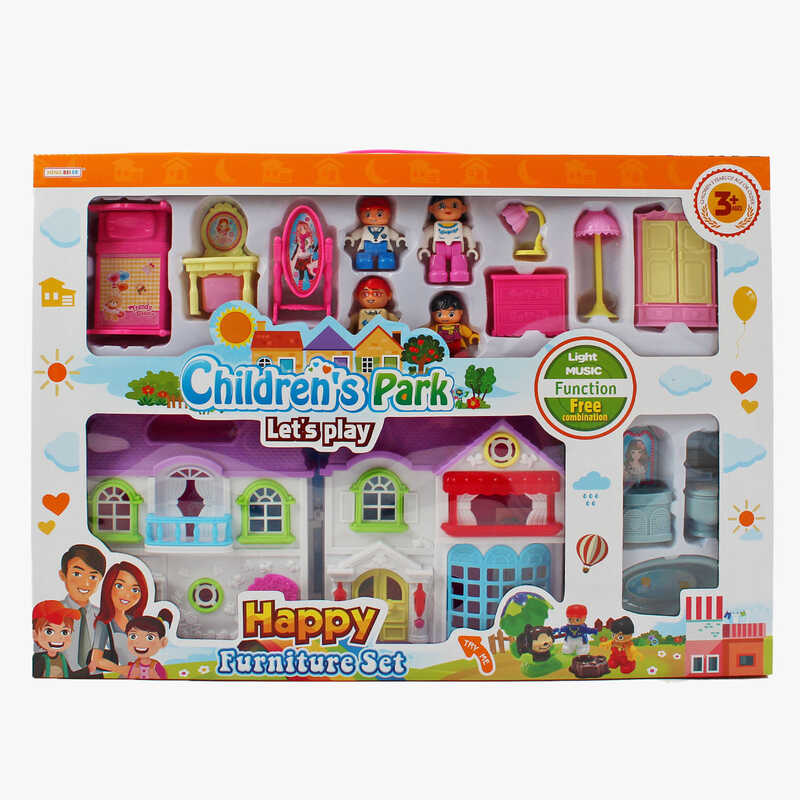 Будинок 8146-1 A (24/2) 17.5 х 9 х 20 см світло, звук, меблі, фігурки, декоративні елементи, в коробці