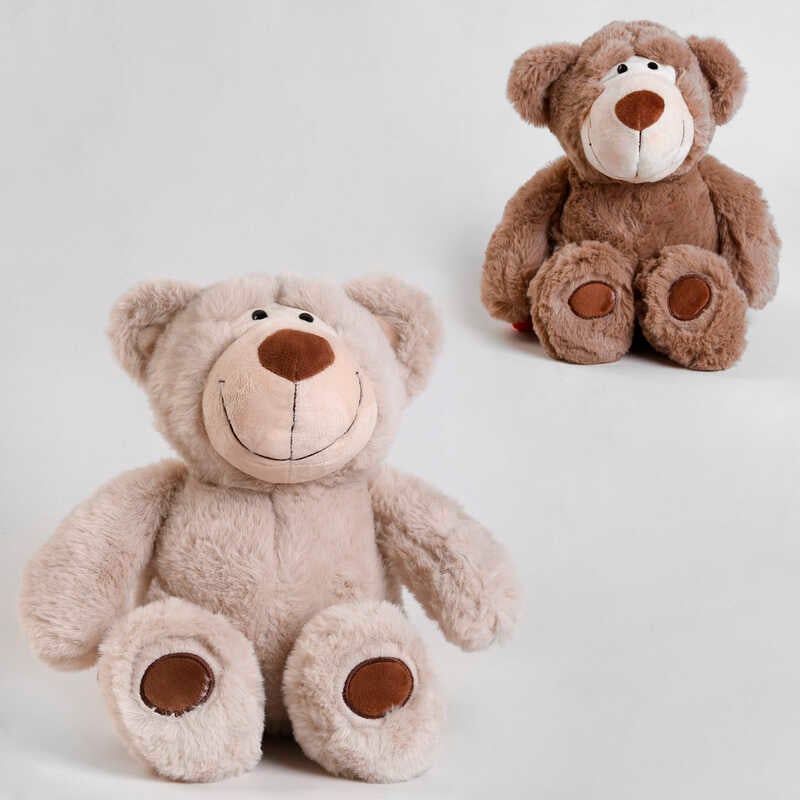 М“яка іграшка K 18090 (100) “Ведмідь з сердечком“, 2 кольори, висота 37см