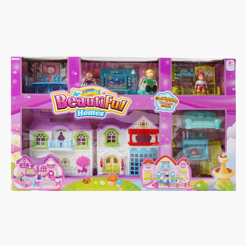 Будинок 8161-2 A (24/2) розмір будинку 17 х 9 х 19 см, меблі, фігурки, на батарейках, звук, підсвітка,  декоративні елементи, в коробці