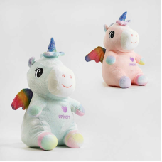 М“яка іграшка M 14675 (60) 2 кольори, “Єдиноріг“, висота 36 см, у пакеті