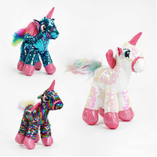 М`яка іграшка M 14746 (200) “Єдиноріжка“, ВИДАЄТЬСЯ МІКС ВИДІВ, 3 кольори, висота 28 см