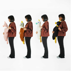 М`яка іграшка M 16969 (60) “Гусак з квіткою”, висота 85 см