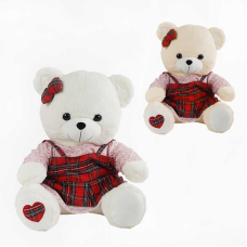 М`яка іграшка M 17381 (30) 2 кольори, “Ведмедик”, висота у сидячому положенні 46 см,  у пакеті