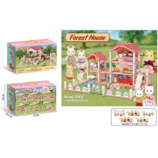 Будиночок 111-434 A (24/2) 2 флоксові тварини, підсвічування, меблі, в коробці