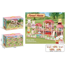 Будиночок 111-434 B (24/2) 2 флоксові тварини, підсвічування, меблі, в коробці