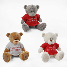 М`яка іграшка M 17962 (187) 3 види, “Ведмедик”, висота 28 см, синтепоновий наповнювач, ВИДАЄТЬСЯ МІКС ВИДІВ