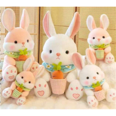 М`яка іграшка M 18004 (50) “Зайчик“, розмір - 21х20х36 см, скляні оченята