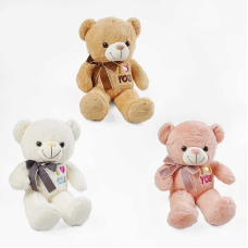 М`яка іграшка M 18057 (50) “Ведмедик”, 3 кольори, висота 50 см, синтепоновий наповнювач, ВИДАЄТЬСЯ ТІЛЬКИ МІКС ВИДІВ