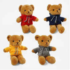 М`яка іграшка M 18099 (200) “Ведмедик”, висота 21см, знімний одяг, сидяча, пластикові очі, ВИДАЄТЬСЯ ТІЛЬКИ МІКС ВИДІВ
