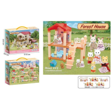 Будиночок 111-435 D (36/2) 2 флоксові тварини, підсвічування, меблі, в коробці