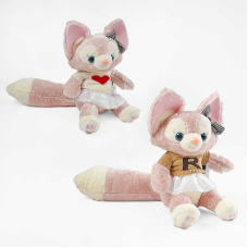 М`яка іграшка M 18246 (50) 2 види, герой, висота 37см, сидяча, пластикові очі, знімний одяг, бантик на вушку