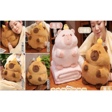 М`яка іграшка M 18277 (50) “Капібара”, 25 см, плед: 95х190 см, муфта