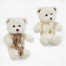 М`яка іграшка M 18492 (200) 2 види, “Ведмедик”, висота: 30 см, шарф знімається