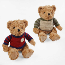 М`яка іграшка M 18500 (100) 2 види, “Ведмедик”, висота: 27 см, светр знімається