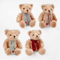 М`яка іграшка M 18507 (200) “Ведмедик”, висота: 24 см, шарф знімається, ВИДАЄТЬСЯ ТІЛЬКИ МІКС ВИДІВ