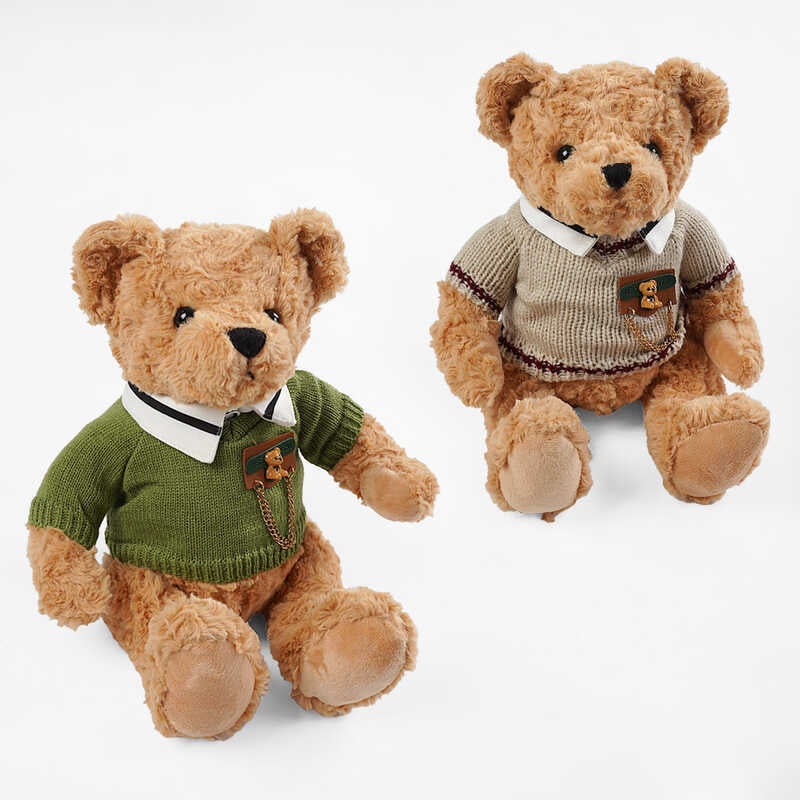 М`яка іграшка M 18508 (100) 2 види, “Ведмедик”, висота: 27 см, светр знімається