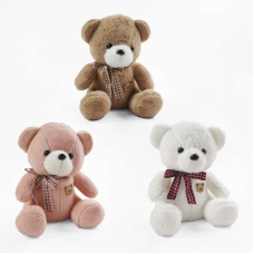 М`яка іграшка M 18519 (100) 3 кольори, “Ведмедик”,  розмір у сидячому положенні - 32 см, ВИДАЄТЬСЯ ТІЛЬКИ МІКС ВИДІВ