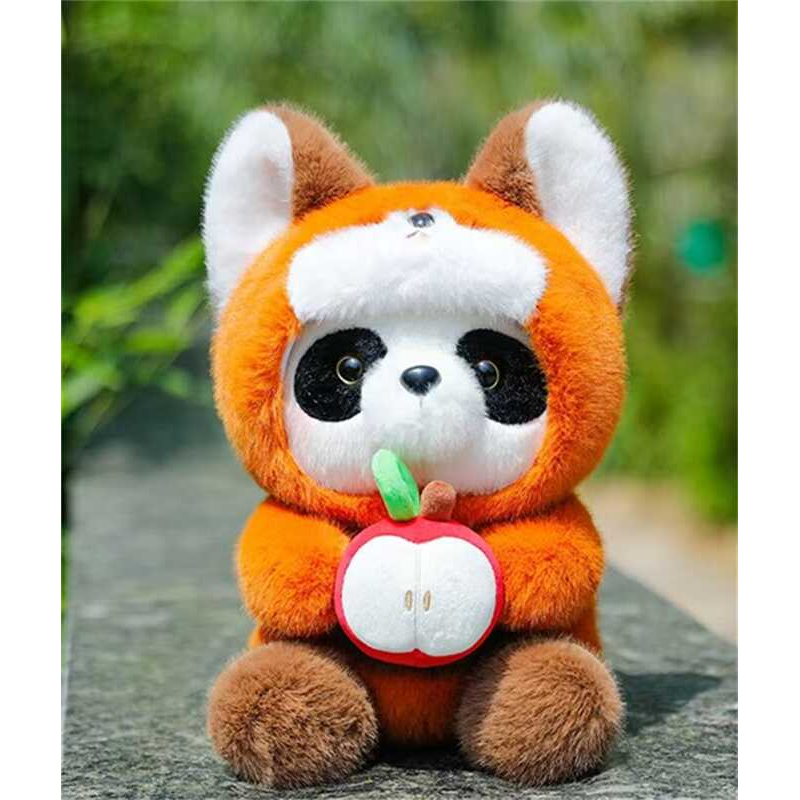 М`яка іграшка M 18550 (100) “Панда“, висота 34см, сидяче положення, знімний капюшон, пластикові оченята, “тримає“ яблуко в лапках М`яка іграшка M 18550 (100) “Панда“, висота 34см, сидяче положення, знімний капюшон, пластикові оченята, “тримає“ яблуко в лапках