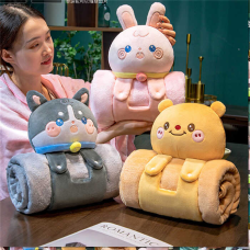 М`яка іграшка M 18747 (50) “Звірятко“, пледик 185х90 см, 2 заклепки, ВИДАЄТЬСЯ ТІЛЬКИ МІКС ВИДІВ