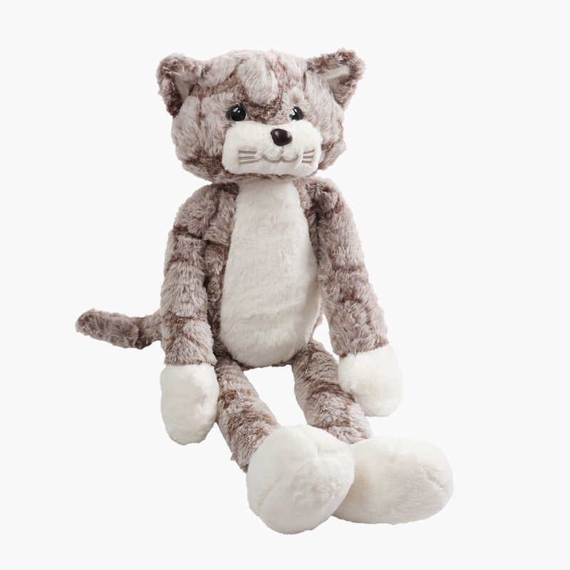 М`яка іграшка M 18803 (90) “Котик“, сидяча, загальна довжина 62 см, висота в сидячому положенні 34 см, пластикові очі