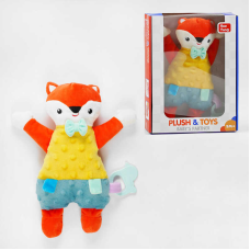 М“яка іграшка N 3002 (36) “Лис”, висота 25 см, шелестючі елементи, прорізувач, в коробці