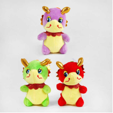 М`яка іграшка М 16292 (30) ЦІНА ЗА 12 ШТУК В УПАКОВЦІ, “Дракон“, розмір 9х9 см, МІКС В УПАКОВЦІ