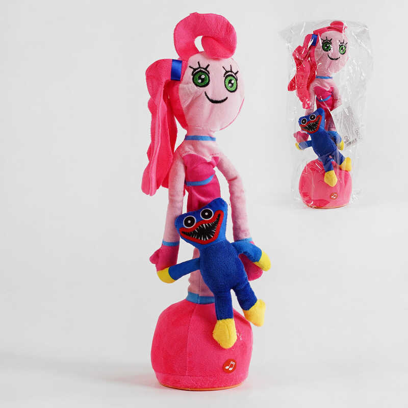 М`яка іграшка С 53133 (100) “Сім`я монстрик“, звук, світло, функція запису голосу, танцює, h-33 см, в пакеті