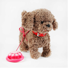 М“яка інтерактивна іграшка M 49124 (36) на повідку, гавкає, пісні англійською мовою, лизькає, виляє хвостиком, в пакеті