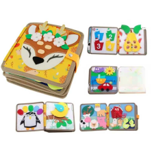 М“яка книжка-бізіборд C 69029 (32) фетр, пальчикові ігри, шнурівка, сортер за кольорами, елементи на липучках, в пакеті