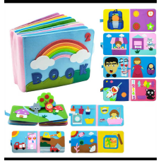 М“яка книжка-бізіборд C 70903 (24) фетр, елементи на липучках, сюжетні ігри, в пакеті