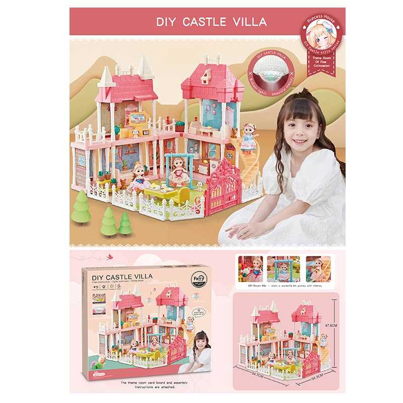 Будиночок 6677 (8) лялька, звуки, музика, підсвічування, улюбленці, меблі, наліпки, інструкція, в коробці