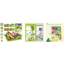 М“яка книжка-бізіборд C 73097 (32) “Ферма”, фетр, елементи на липучках, пискавка, пальчикові ігри, вивчення тварин, овочів, форм, в пакеті