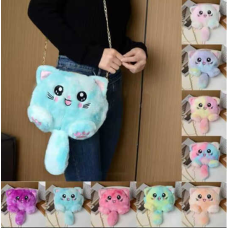 М`яка сумочка M 18294 (300) “Котик”, розмір 20 х 17 см, ланцюжок, у пакеті, ВИДАЄТЬСЯ ТІЛЬКИ МІКС ВИДІВ