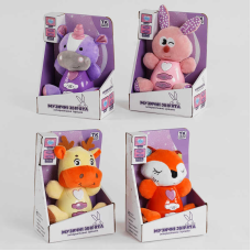 М“яке брязкальце UK-70104 (48) TK Group“, 4 види, ОЗВУЧУВАННЯ УКРАЇНСЬКОЮ МОВОЮ, підсвічування, 3 пісні, 3 колискові, в коробці