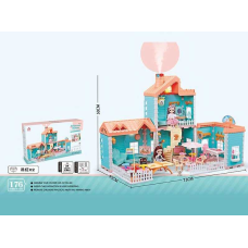 Будиночок 668-7 A (8) 176 деталей, розкладна конструкція, меблі, ігрові фігурки, в коробці