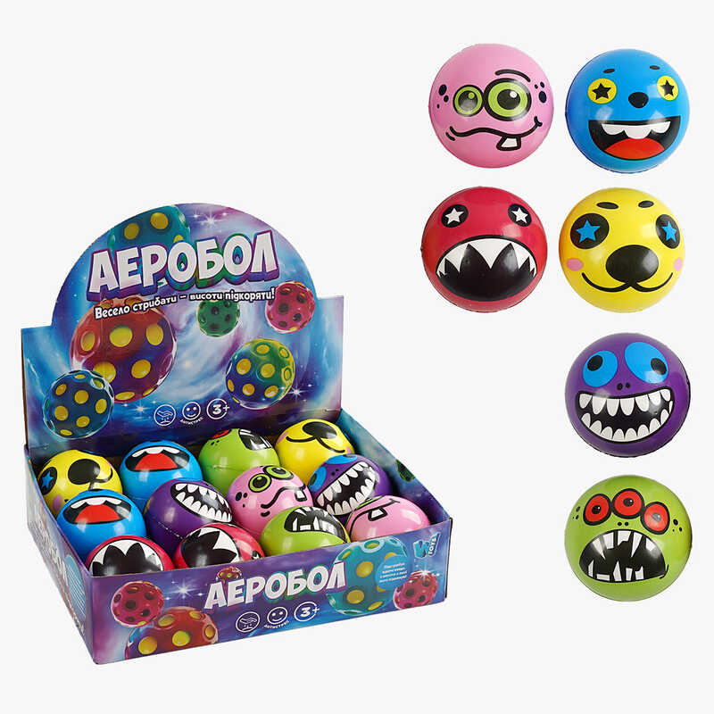 М“яч “Гравіті бол“ C 66796 (32) “WToys“, ЦІНА ЗА 12 ШТУК В БЛОЦІ, діаметр - 7 см, у коробці