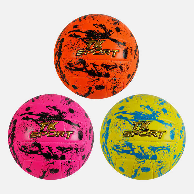 М`яч волейбольний C 60964 (60) “TK Sport“ 3 кольори, матеріал м`який PVC, вага 280-300 грамів, розмір №5, ВИДАЄТЬСЯ ТІЛЬКИ МІКС ВИДІВ